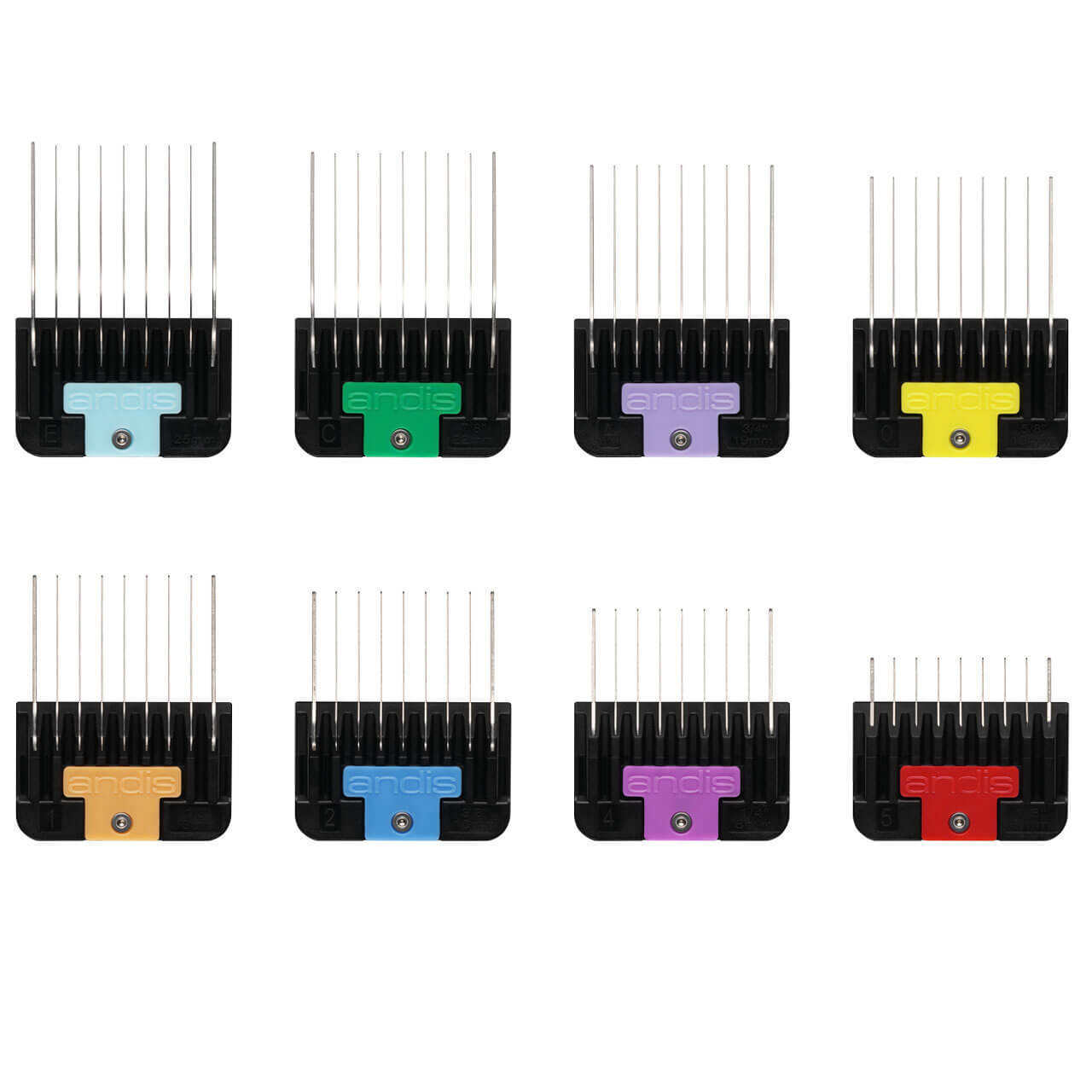 Andis Universal Stainless-Steel 8-Piece Comb Set