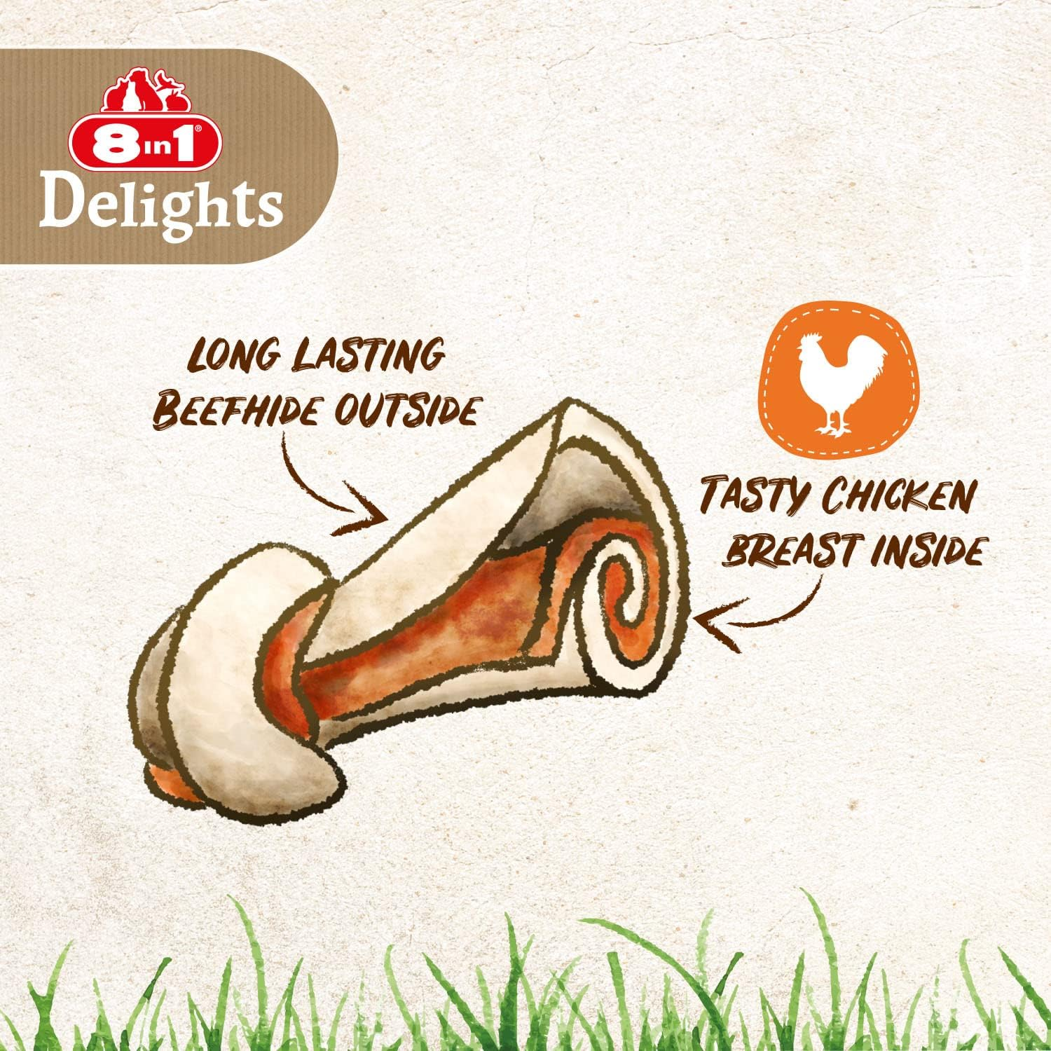 8in1 Delights Bone Chicken S