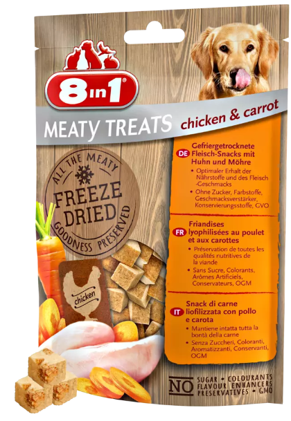 8in1 Dog Freeze Dried Chicken Carrots 50g