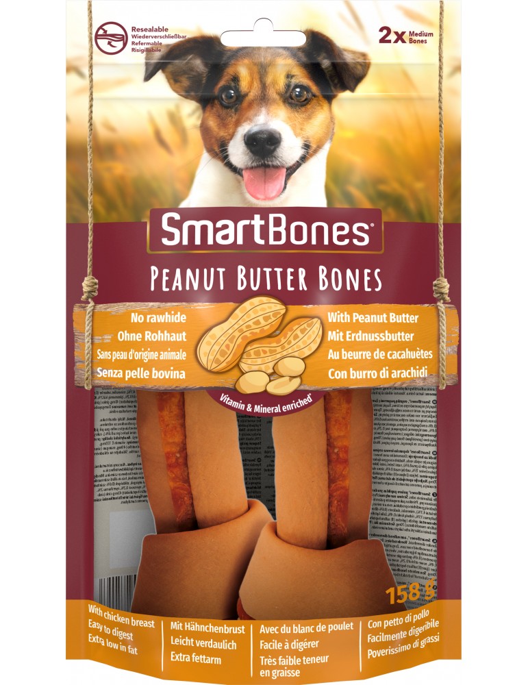 SmartBones Peanut Butter Medium 2 Pk