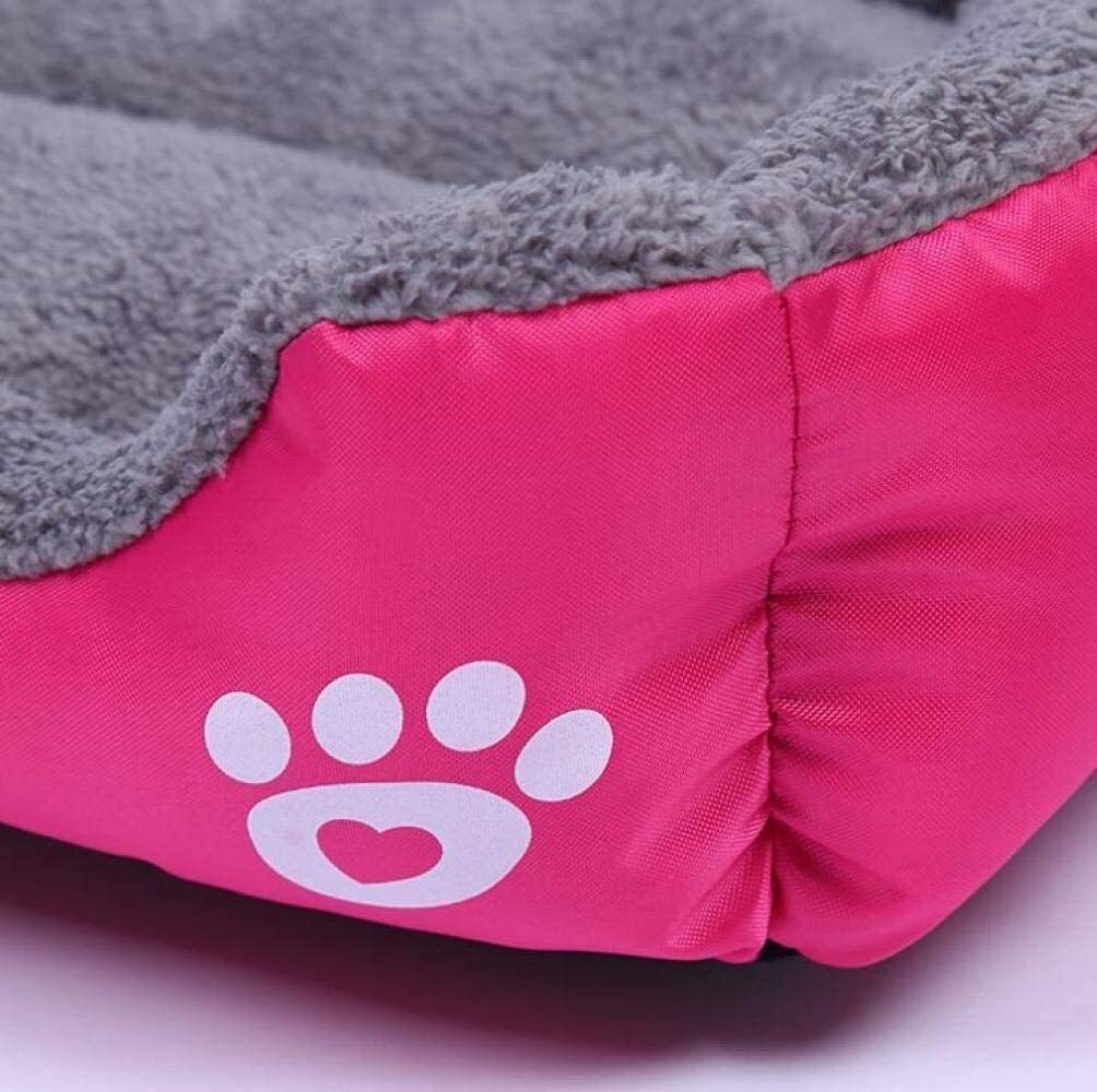 Grizzly Square Dog Bed Wine Red Extra Large - 80 x 60cm