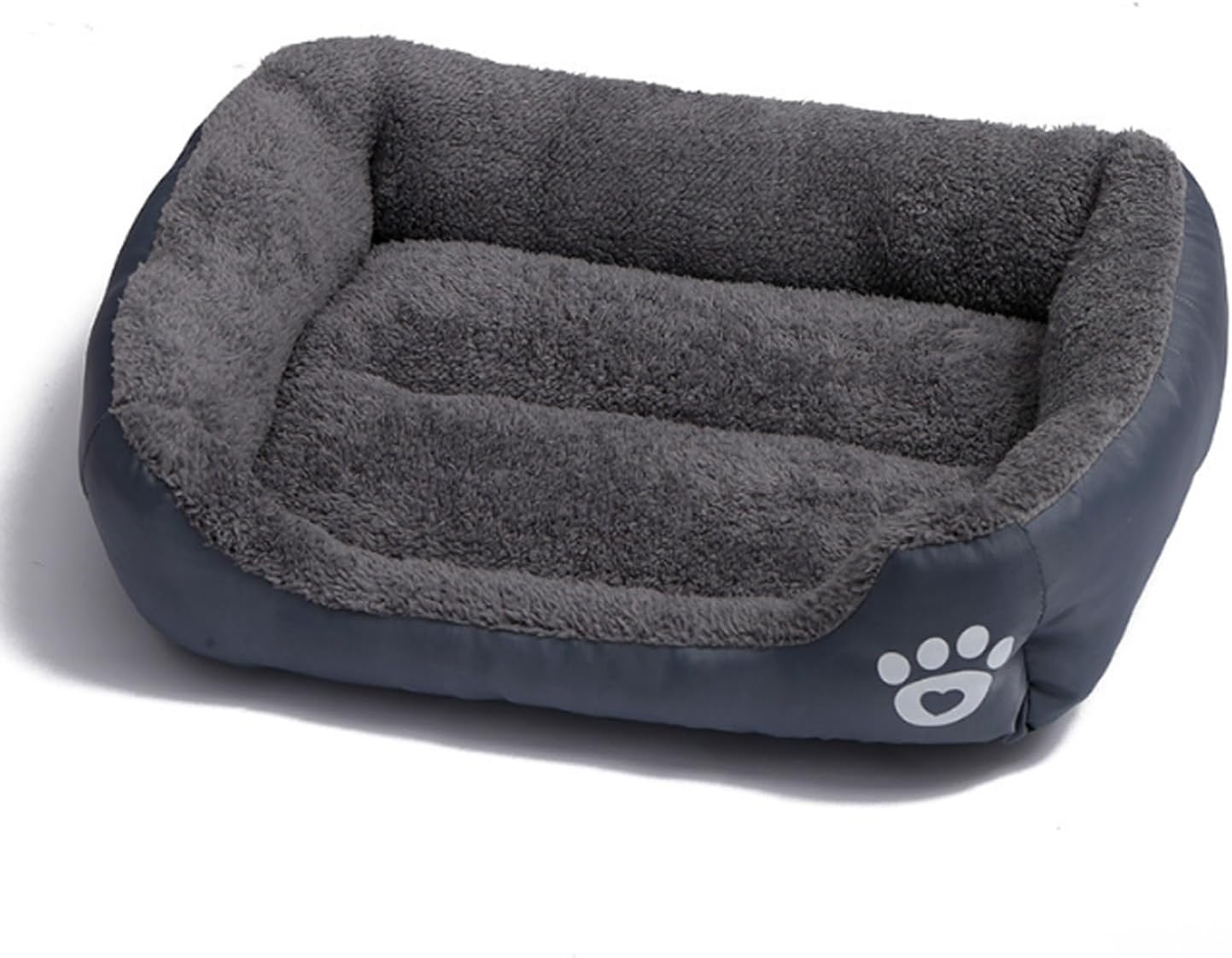 Grizzly Square Dog Bed Grey Extra Large - 80 x 60cm