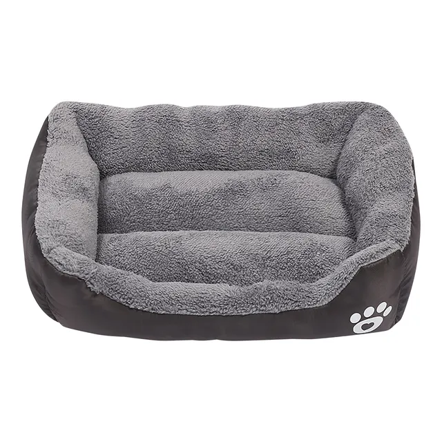 Grizzly Square Dog Bed Black Medium - 54 x 42cm