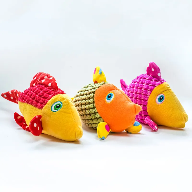 Plush Pet Fish Dog Toy - 1pc