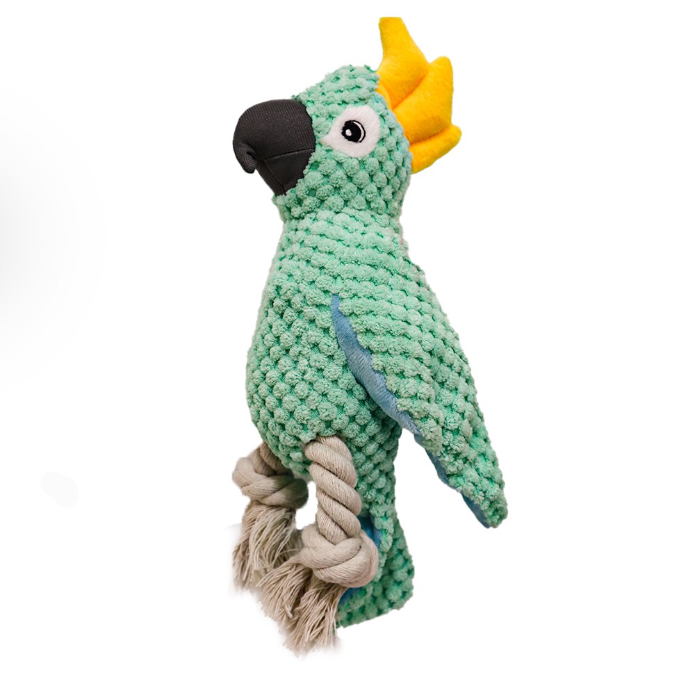 Plush Pet Bird Dog Toy - Multicolor and Design - 1pc