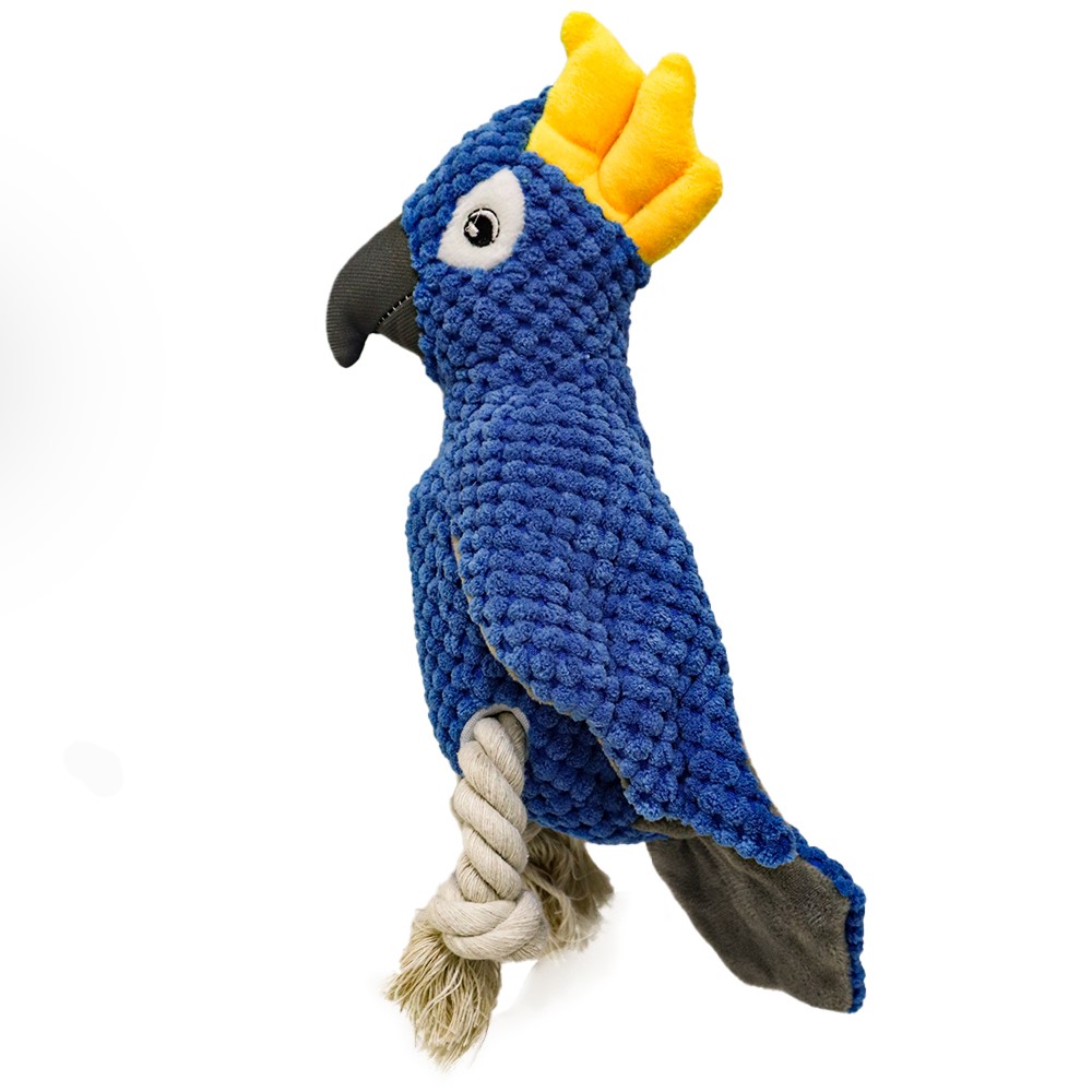 Plush Pet Bird Dog Toy - Multicolor and Design - 1pc