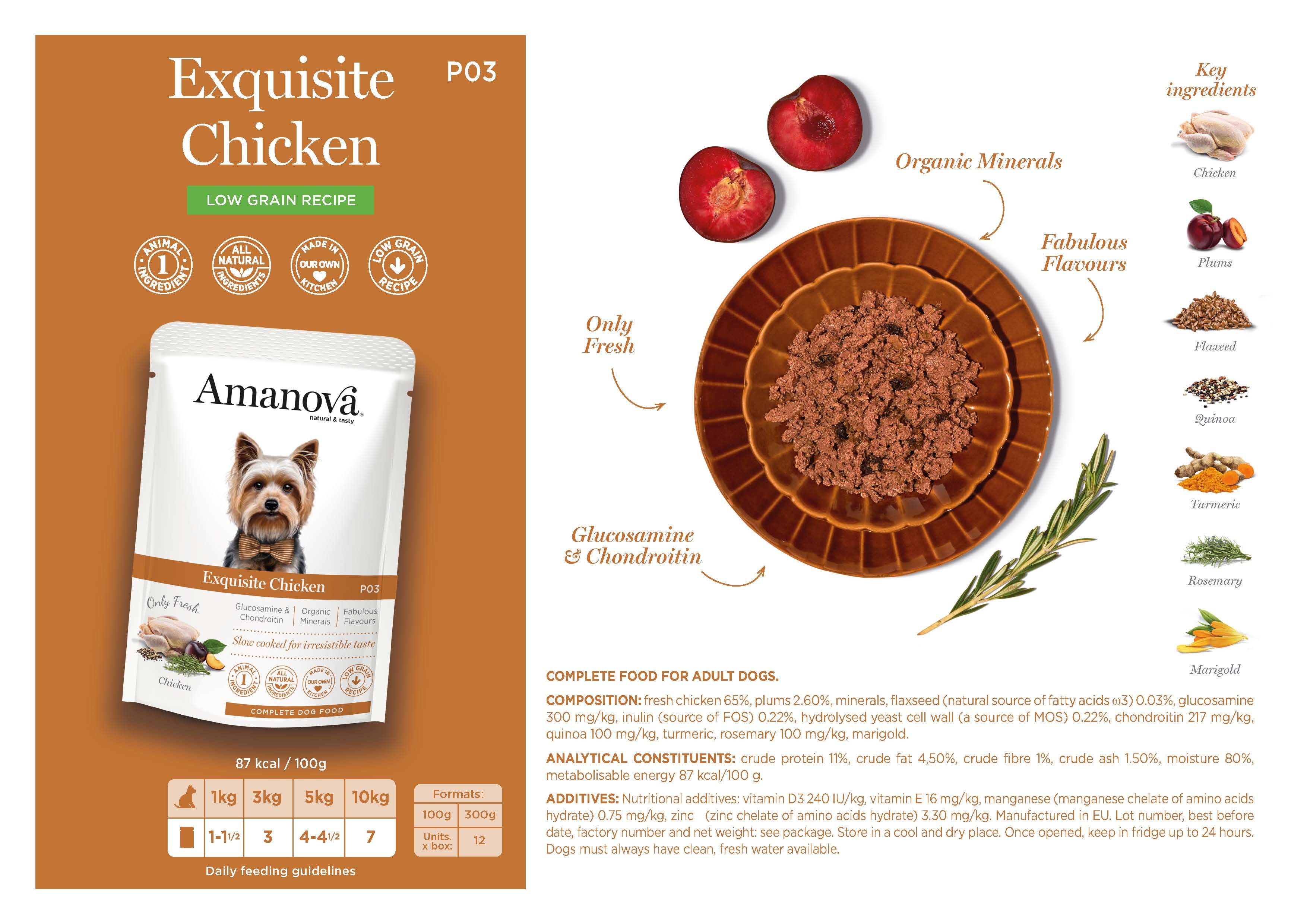 Amanova Wet Adult Exquisite Chicken - 100g