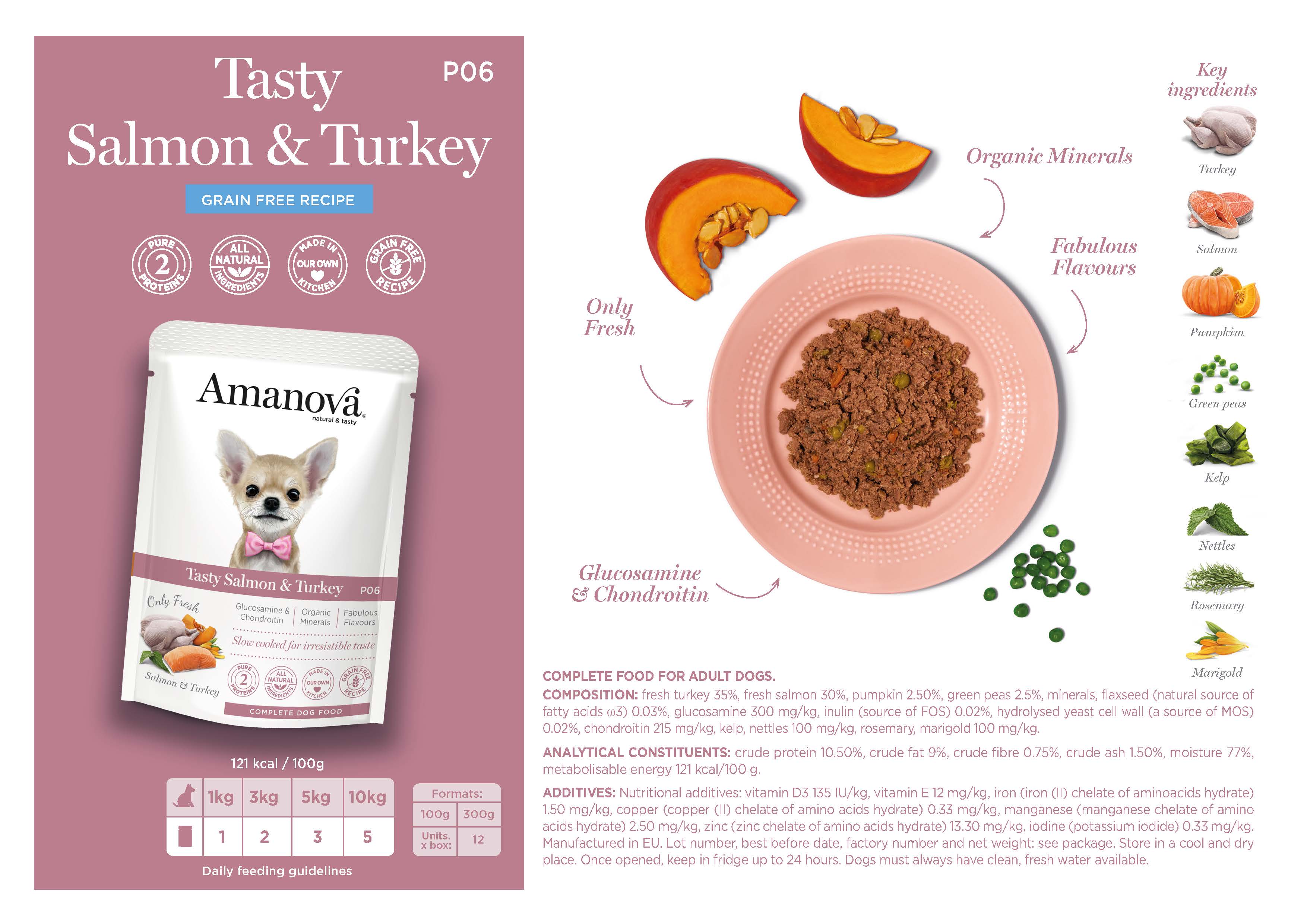 Amanova Wet Adult Tasty Salmon Turkey - 100g