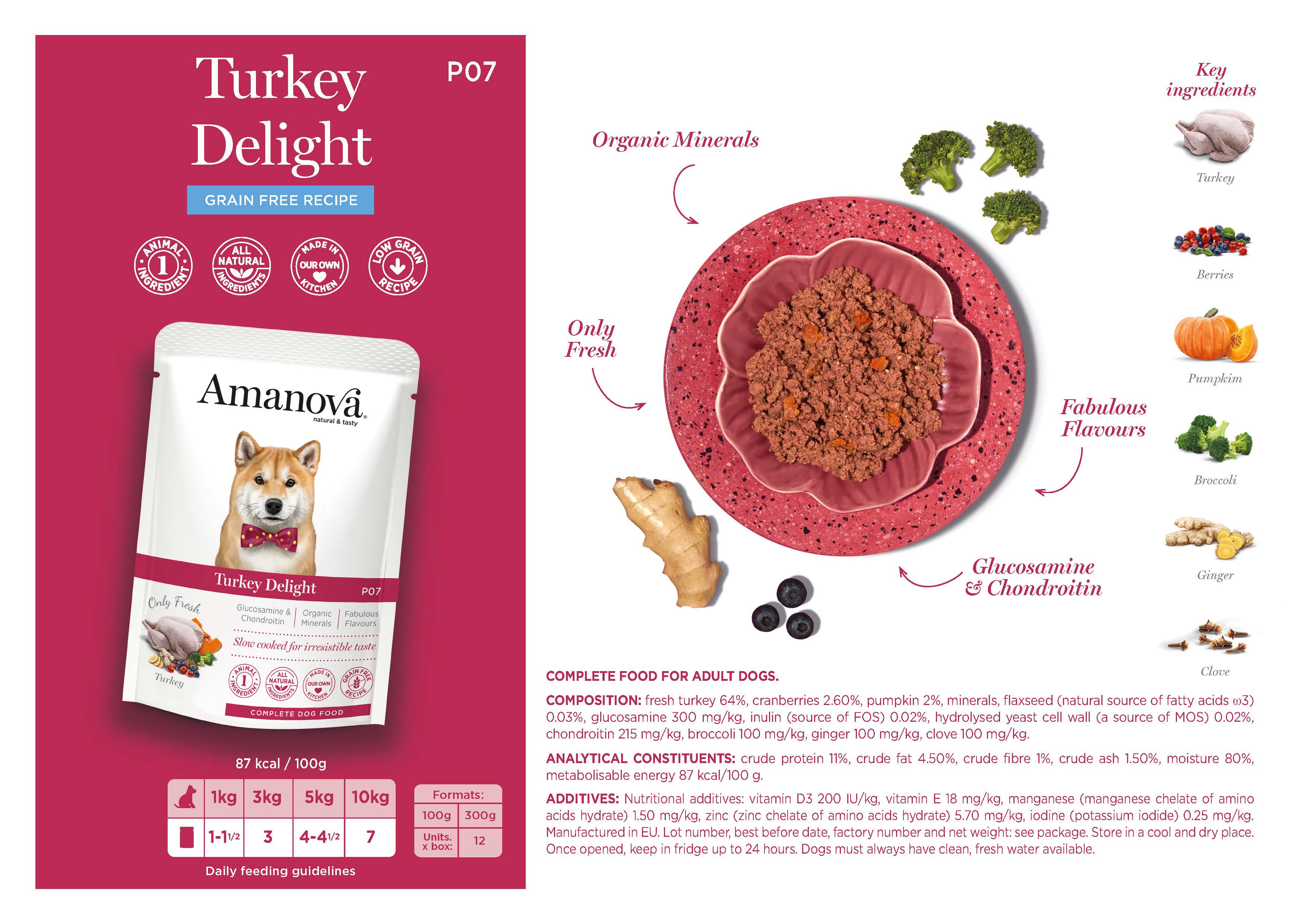 Amanova Wet Adult Turkey Delight - 100g