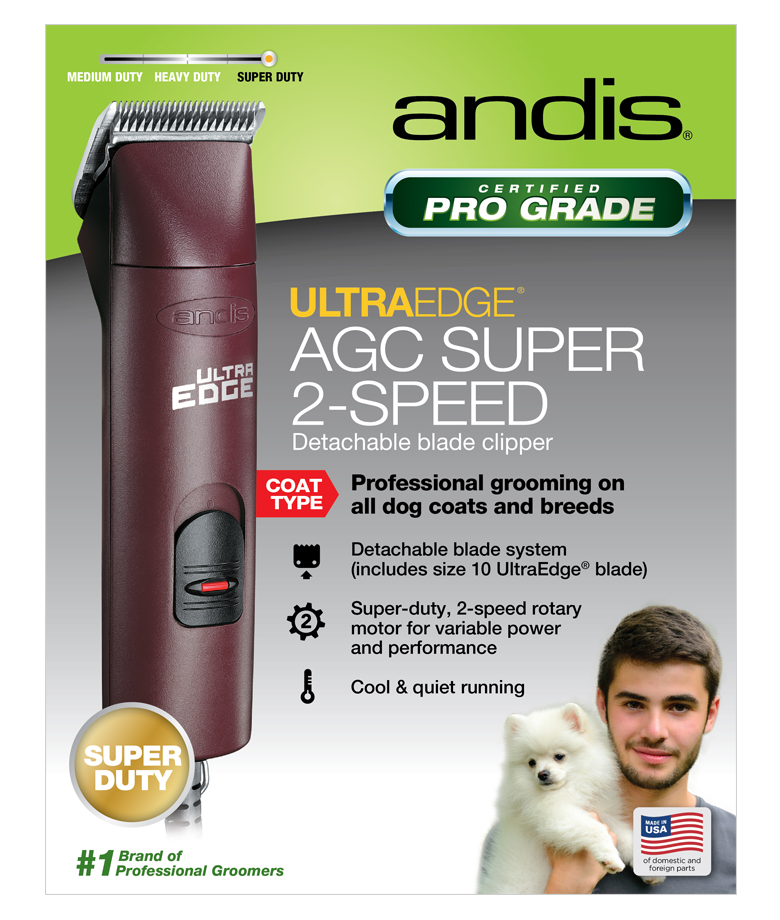 Andis AGC2 / AGCB UltraEdge Super 2-Speed  Brushless Detachable Blade Clipper - Burgundy