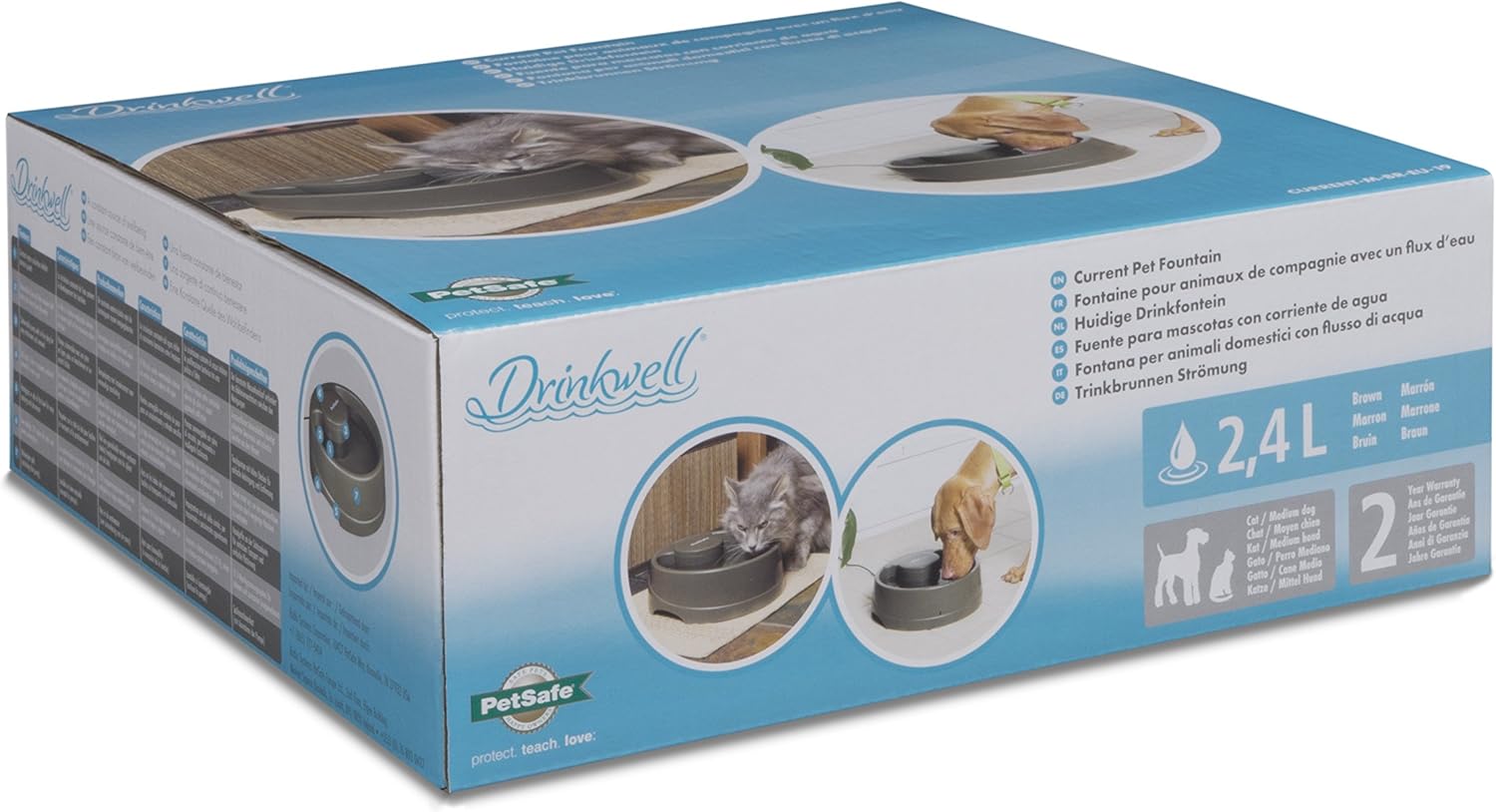 Drinkwell Current Pet Fountain- Medium-UK Adaptor