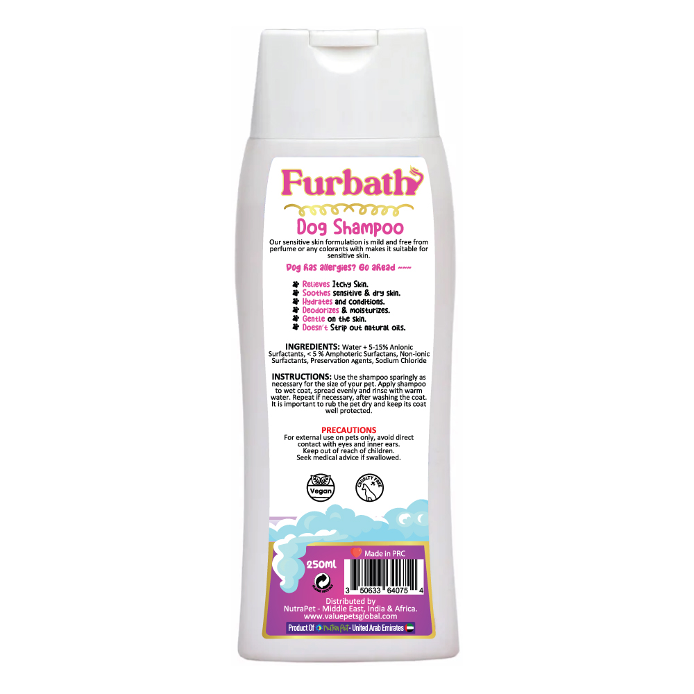 Furbath Sensitive Skin Shampoo for Sensitive Dogs with any Allergies - 250ml