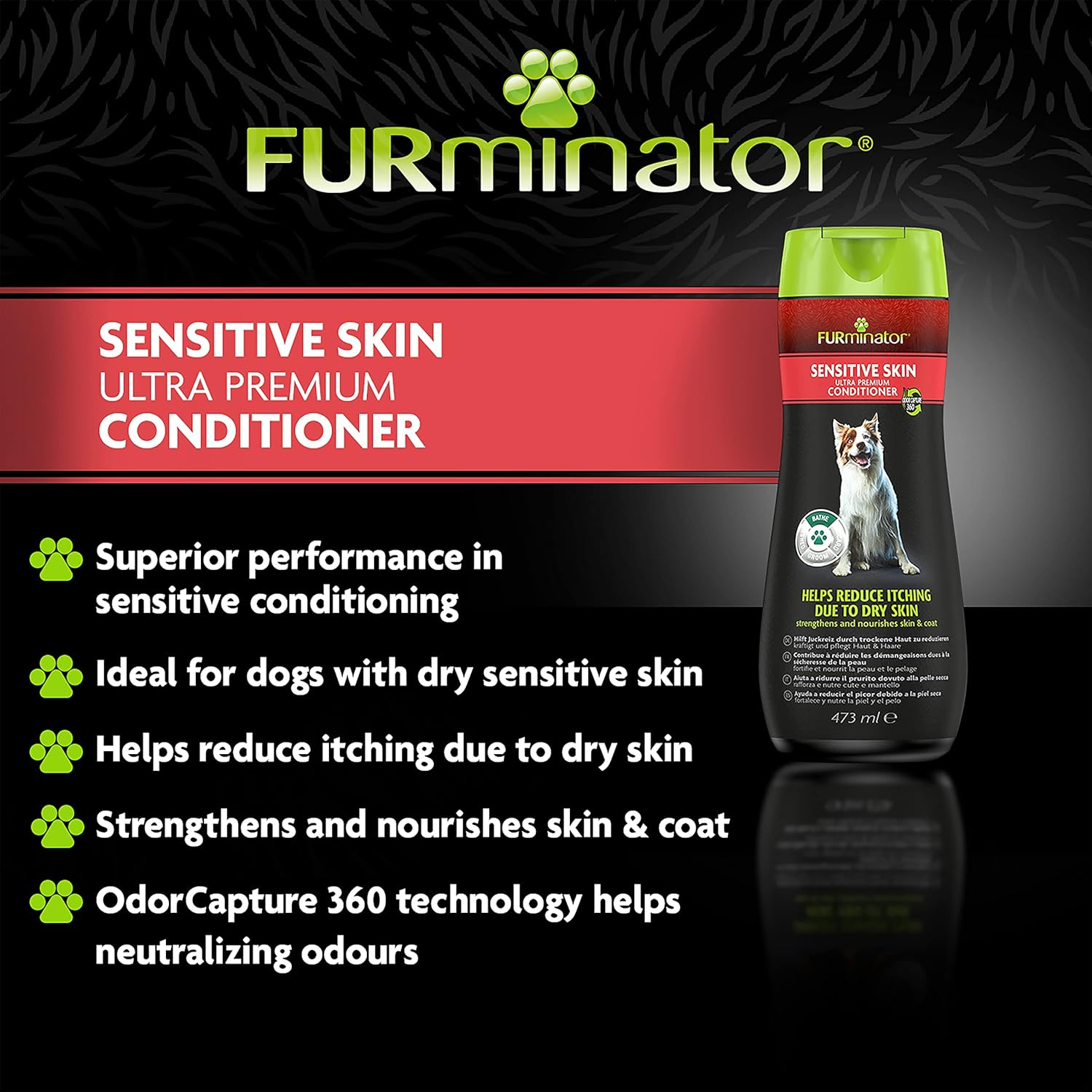 FURminator Sensitive Skin Conditioner For Dogs 473ml