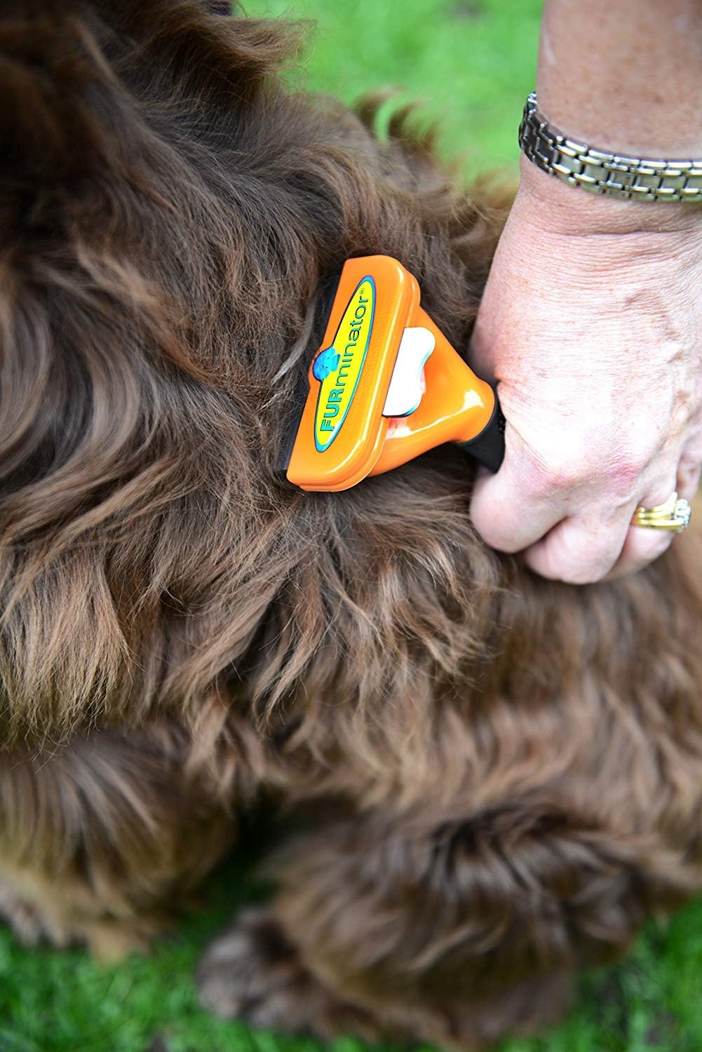 FURminator Long Hair Deshedding Tool for Medium Dogs