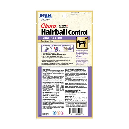 Inaba Churu Hairball Control Tuna - 56g