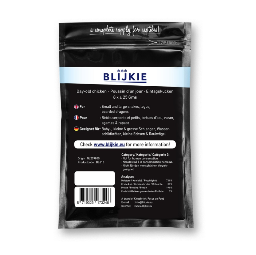 Blijkie Black Foil Line Day Old Chickens 25 g, 8 pcs