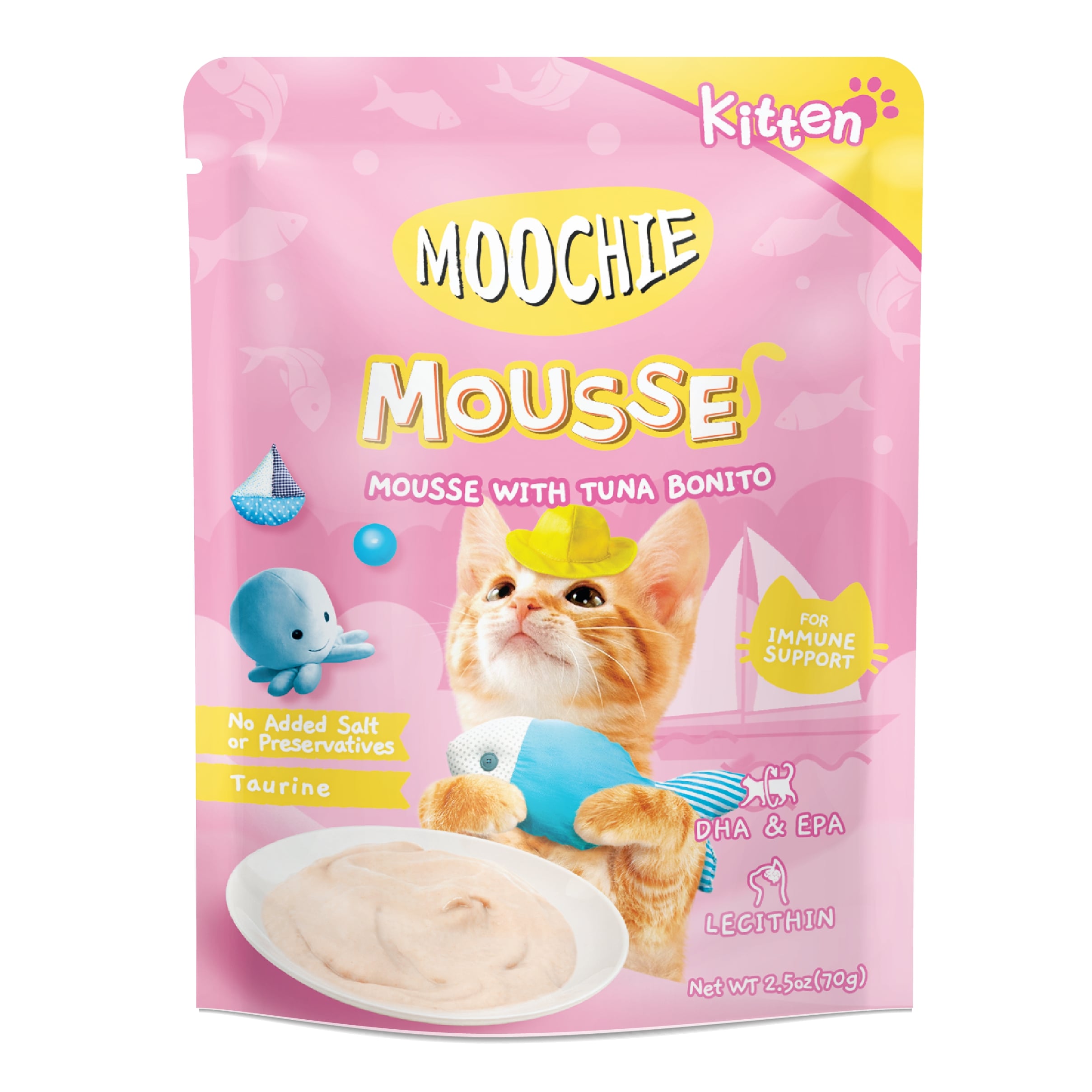 MOOCHIE KITTEN MOUSSE WITH TUNA BONITO 70g Pouch