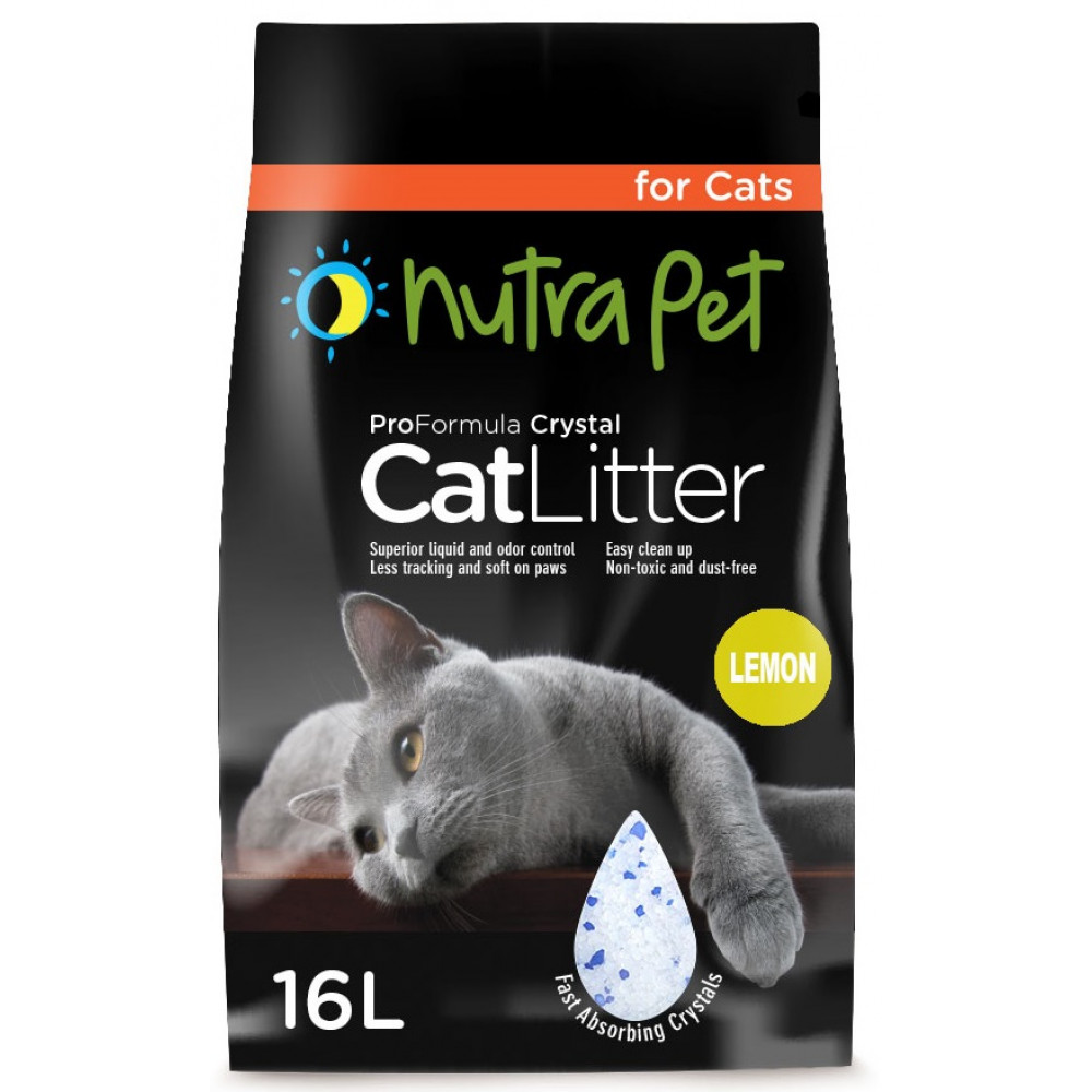 Nutrapet Cat Litter Silica Gel 16L- Lemon Scent