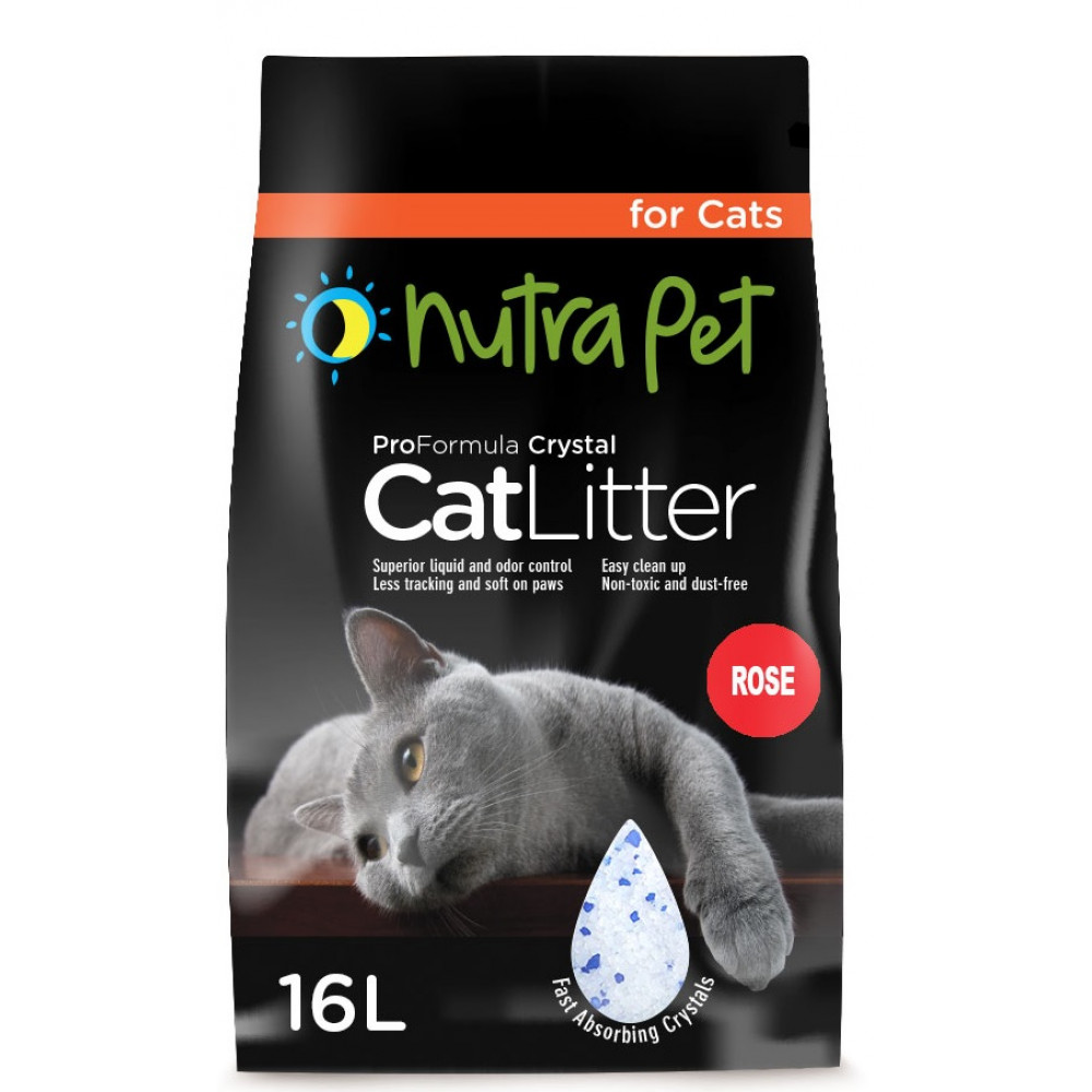 Nutrapet Cat Litter Silica Gel 16L- Rose Scent