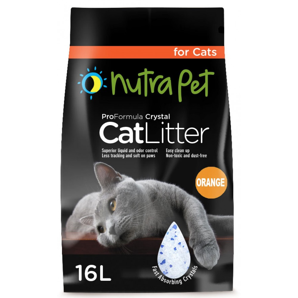 Nutrapet Cat Litter Silica Gel 16L-Orange Scent