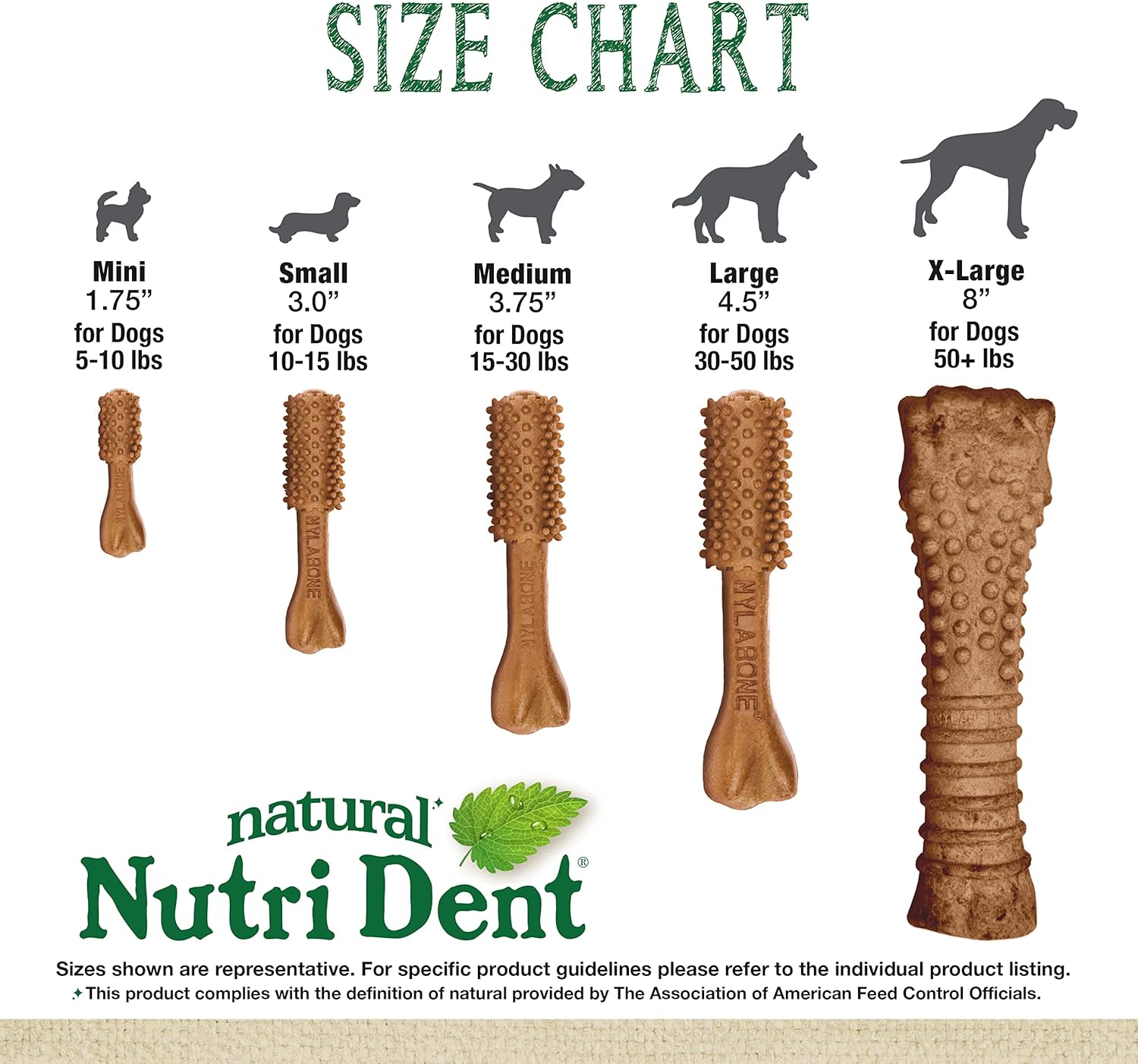 Nylabone Nutri Dent Filet Mignon 20 Count Pouch - Medium