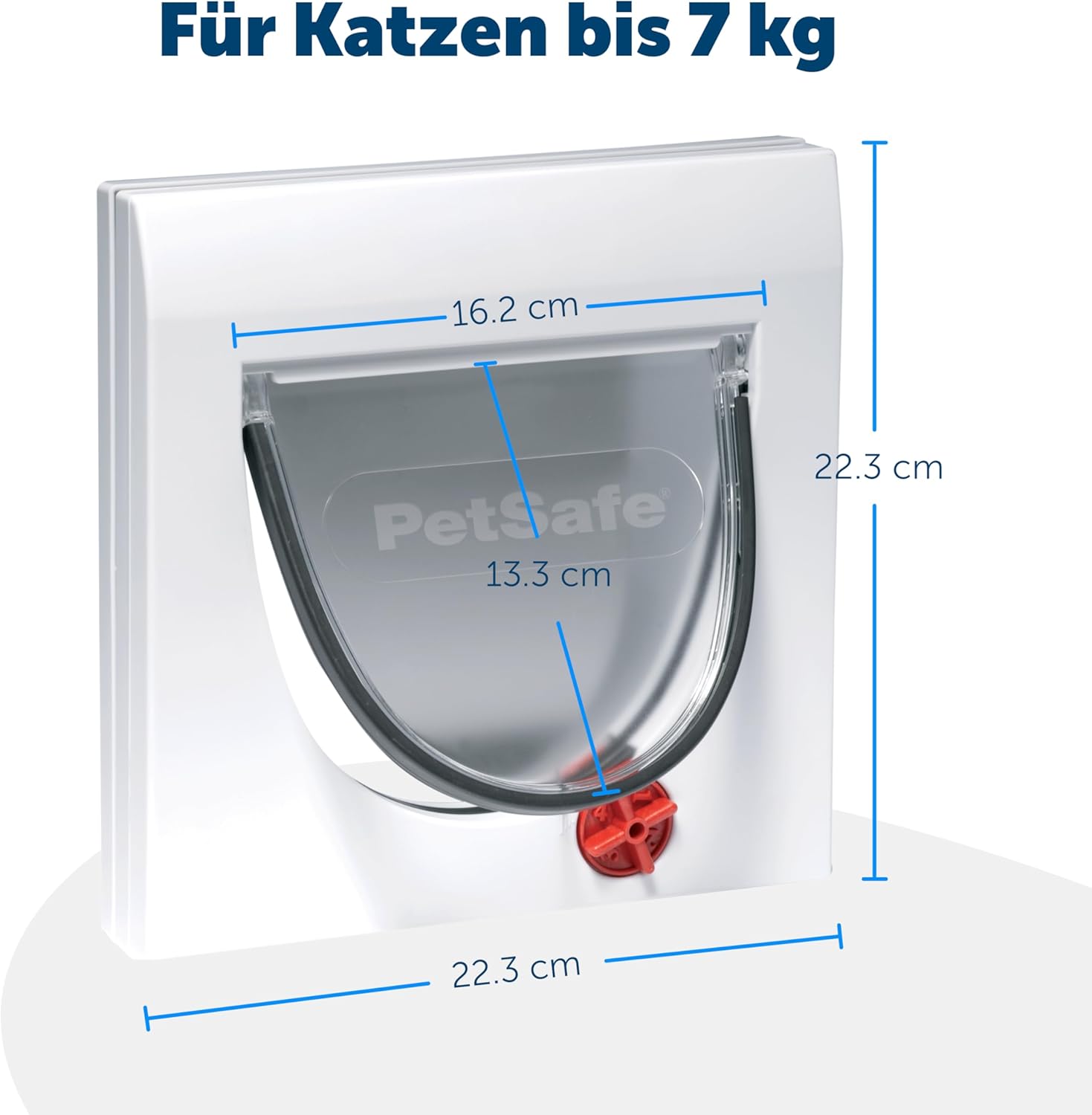 PetSafe Manual 4 Way Locking Classic Cat Flap - White with Tunnel