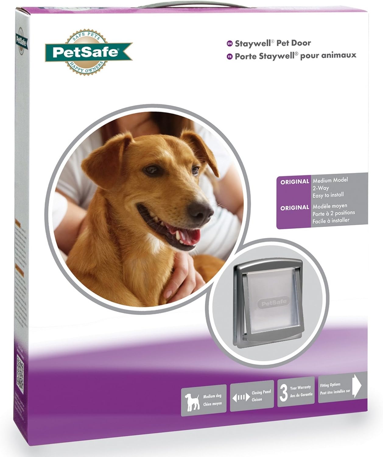 PetSafe Original 2 Way Small Pet Door - Silver