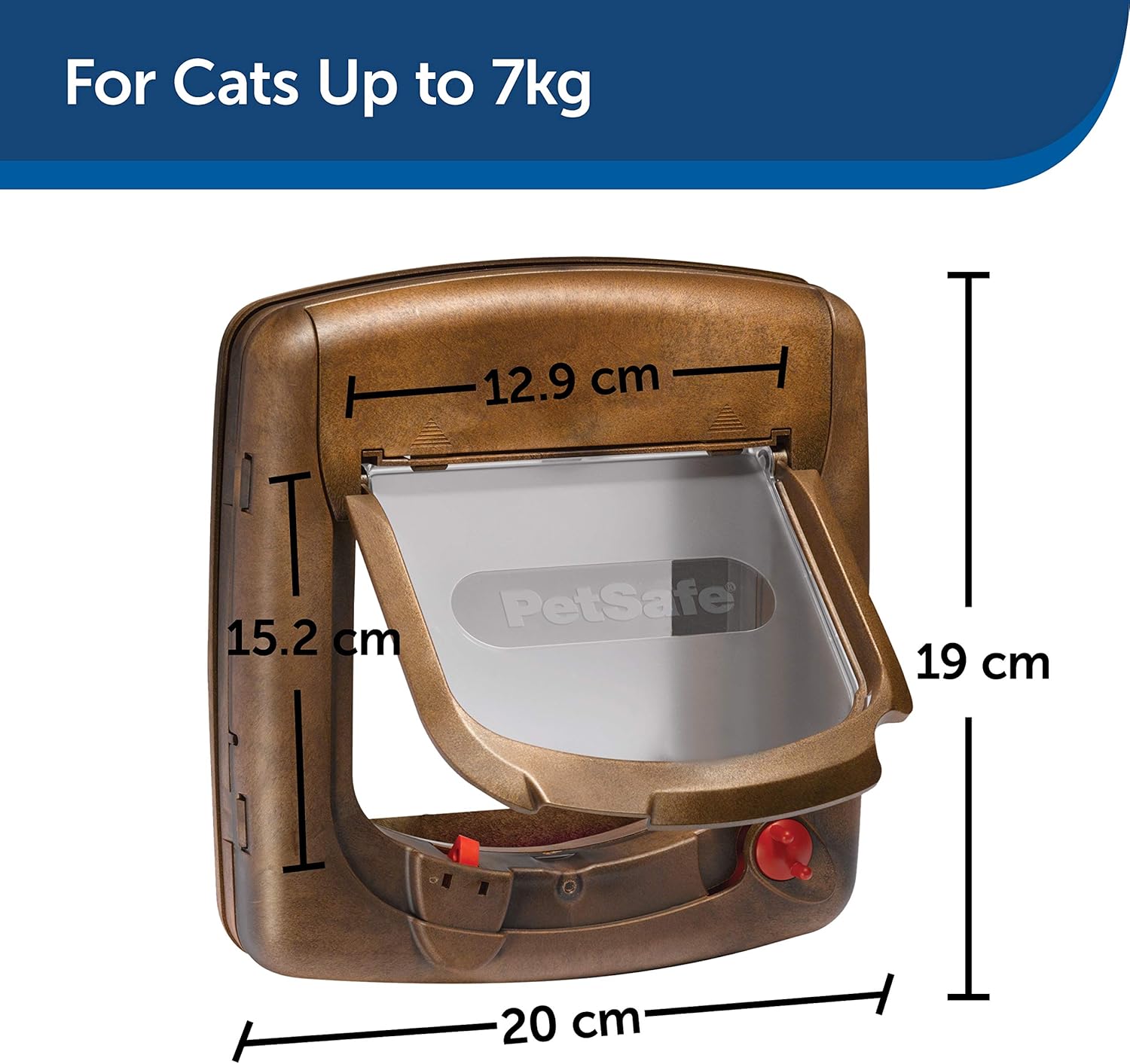 PetSafe 4 Way Locking Deluxe Cat Flap - Wood Grain