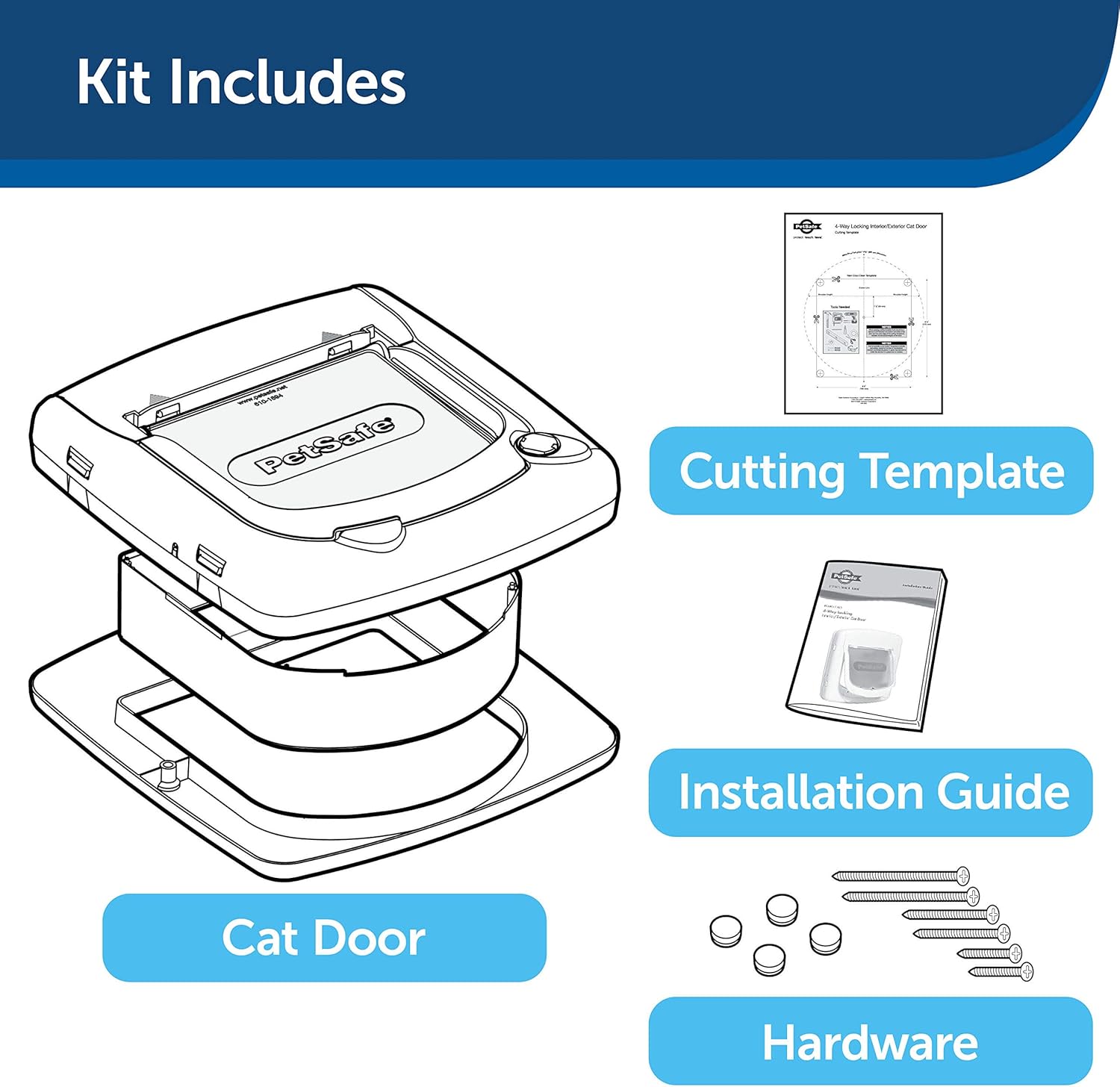 PetSafe Magnetic 4 Way Locking Deluxe Cat Flap