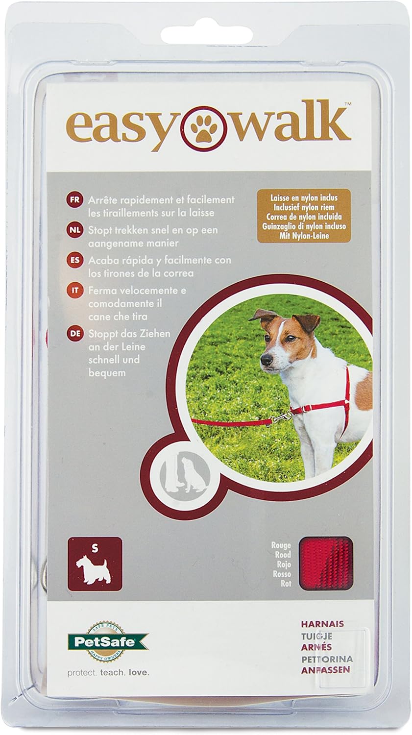 PET SAFE EASY WALK HARNESS SMALL RED ROHS