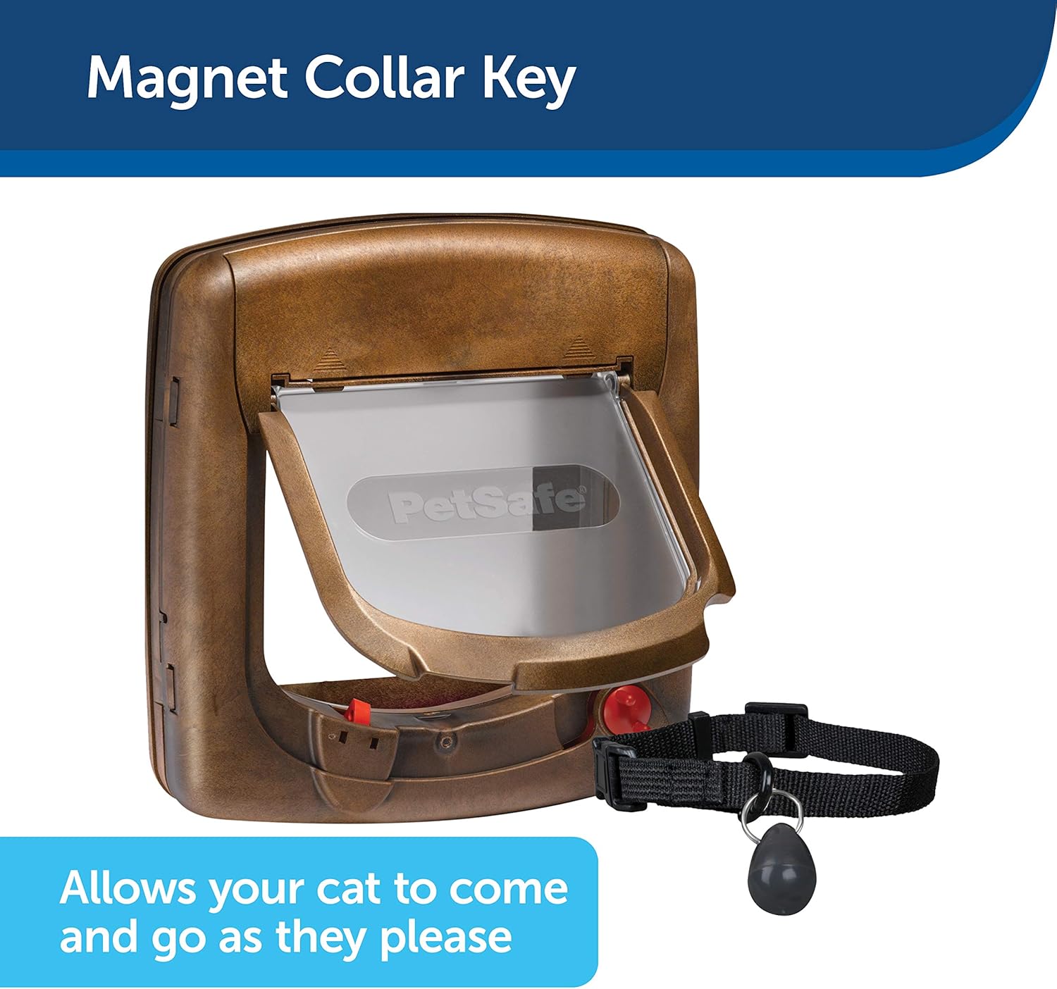 PetSafe Magnetic 4 Way Locking Deluxe Cat Flap - Wood Grain