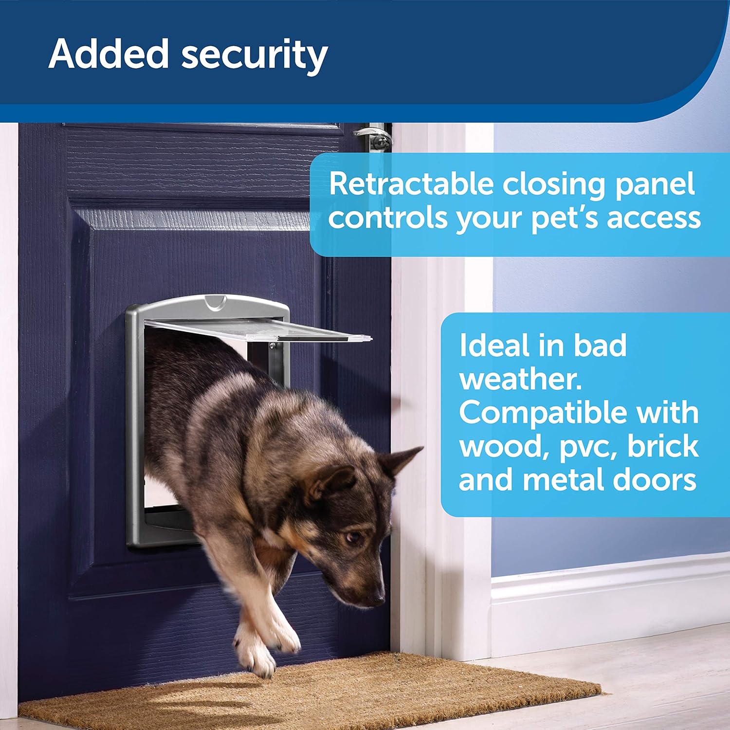 PetSafe Original 2 Way Medium Pet Door - Silver