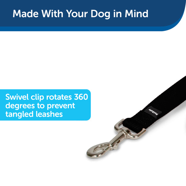 Petmate Nylon Dog Leash 1"X6' Black