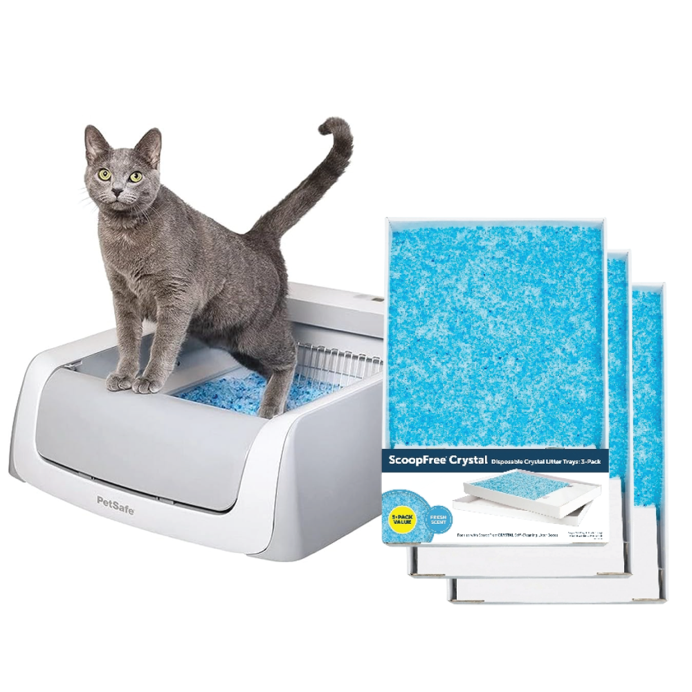 PetSafe ScoopFree Clumping Litter Box + ScoopFree Lucky Litter Cartridge (3 pc)