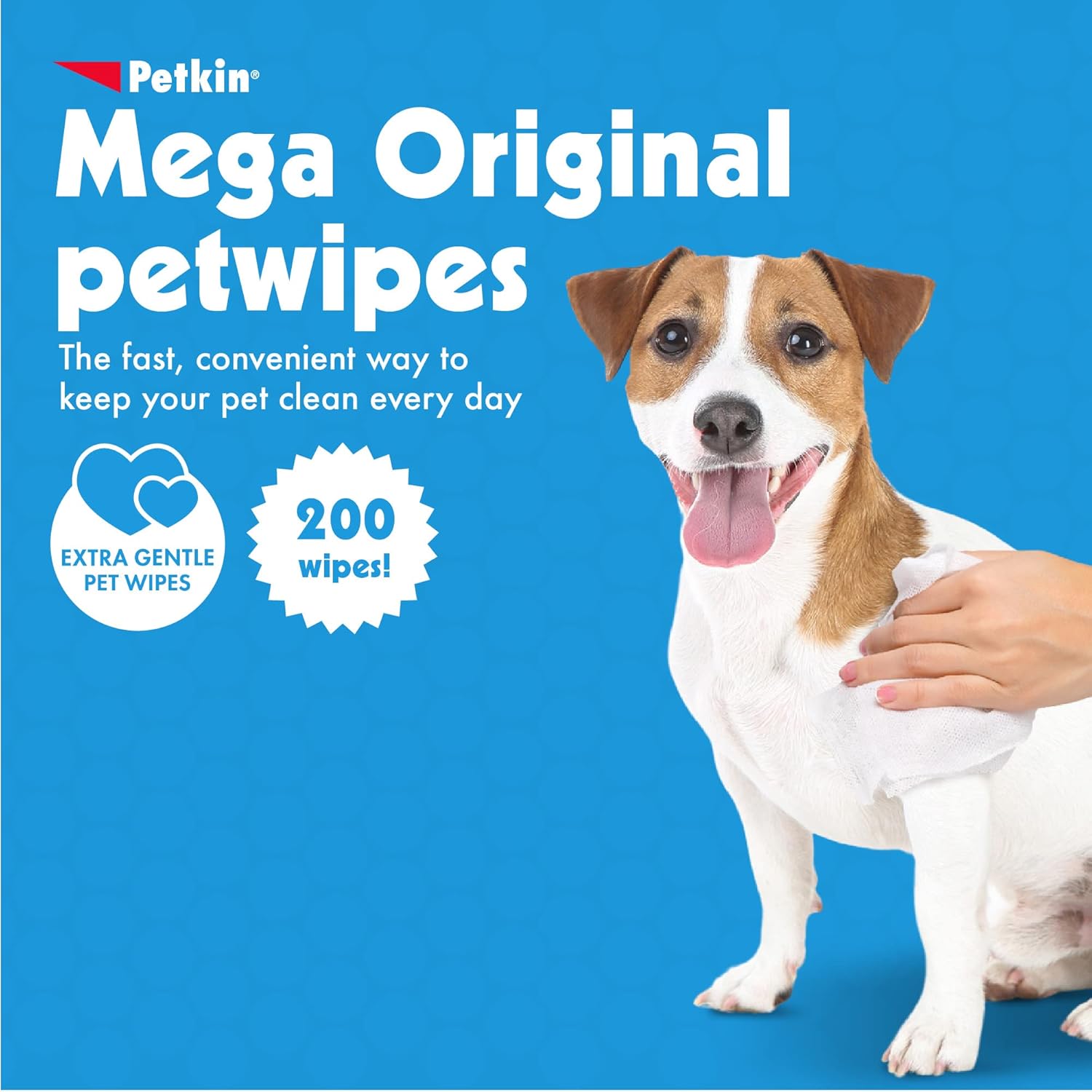 Petkin Extra Mega Valu Petwipes 200ct