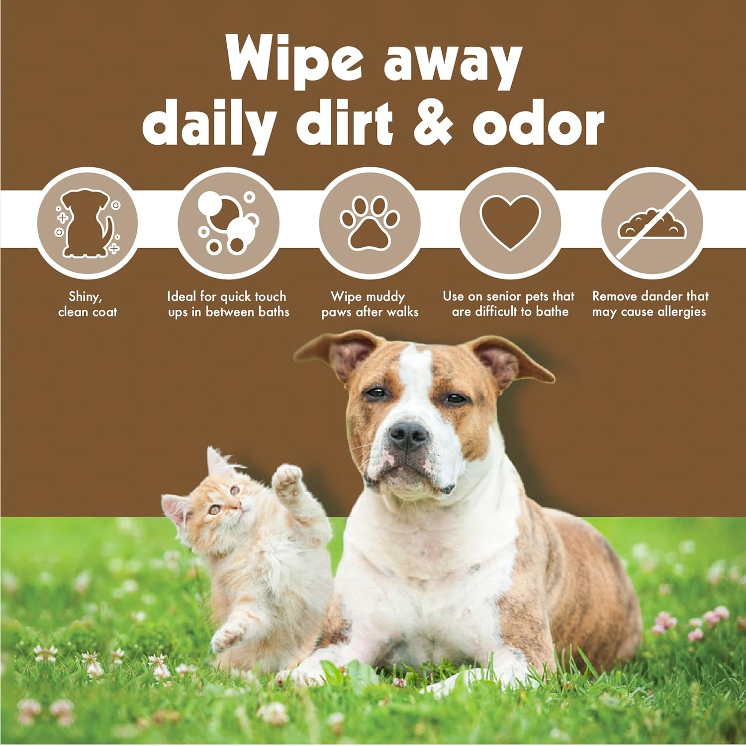 Petkin Big N' Thick Oatmeal Petwipes 100ct