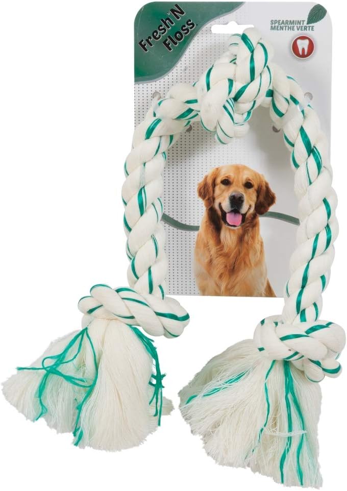Petmate Fresh 'N Floss 3Knot Tug Large Spearmint