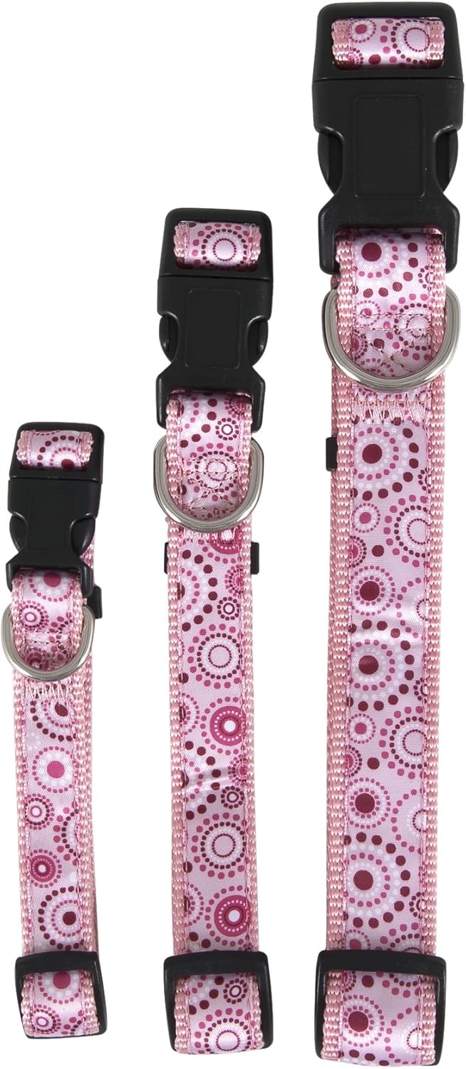 Petmate Adjustable Collar Dots Pink