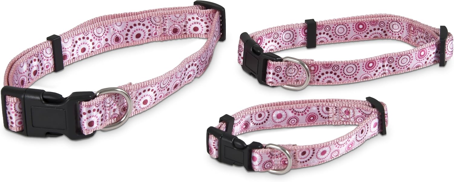 Petmate Adjustable Collar Dots Pink