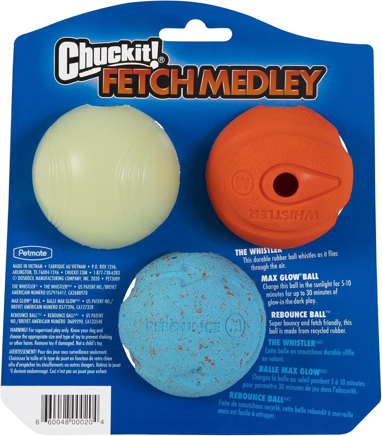 Petmate Chuckit Fetch Medley Medium - 3 - Pack