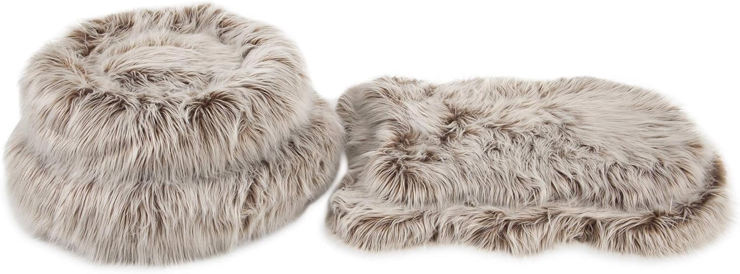 Snoozzy Glampet Donut Faux Fur Bed 26inch