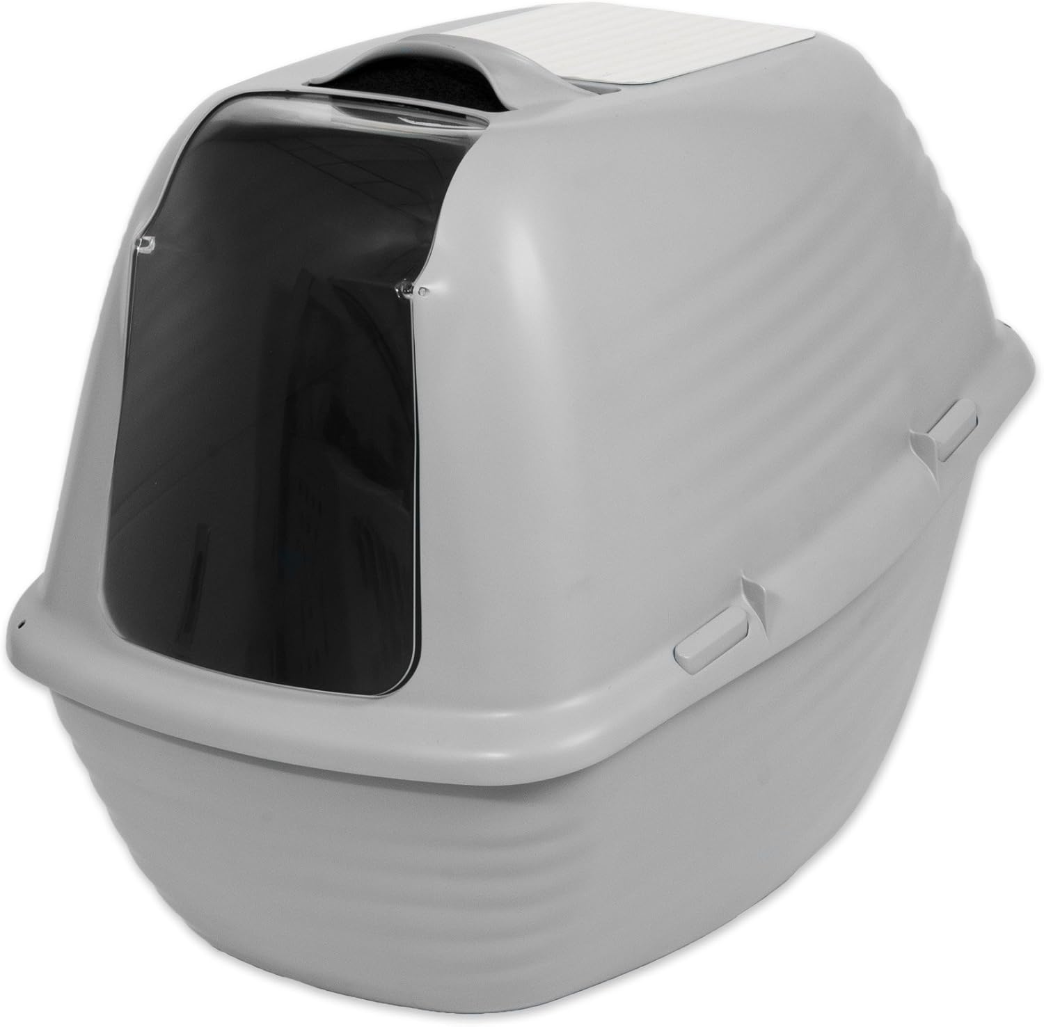 Petmate Stay Fresh Hooded Pan Large ~ Pearl Silver