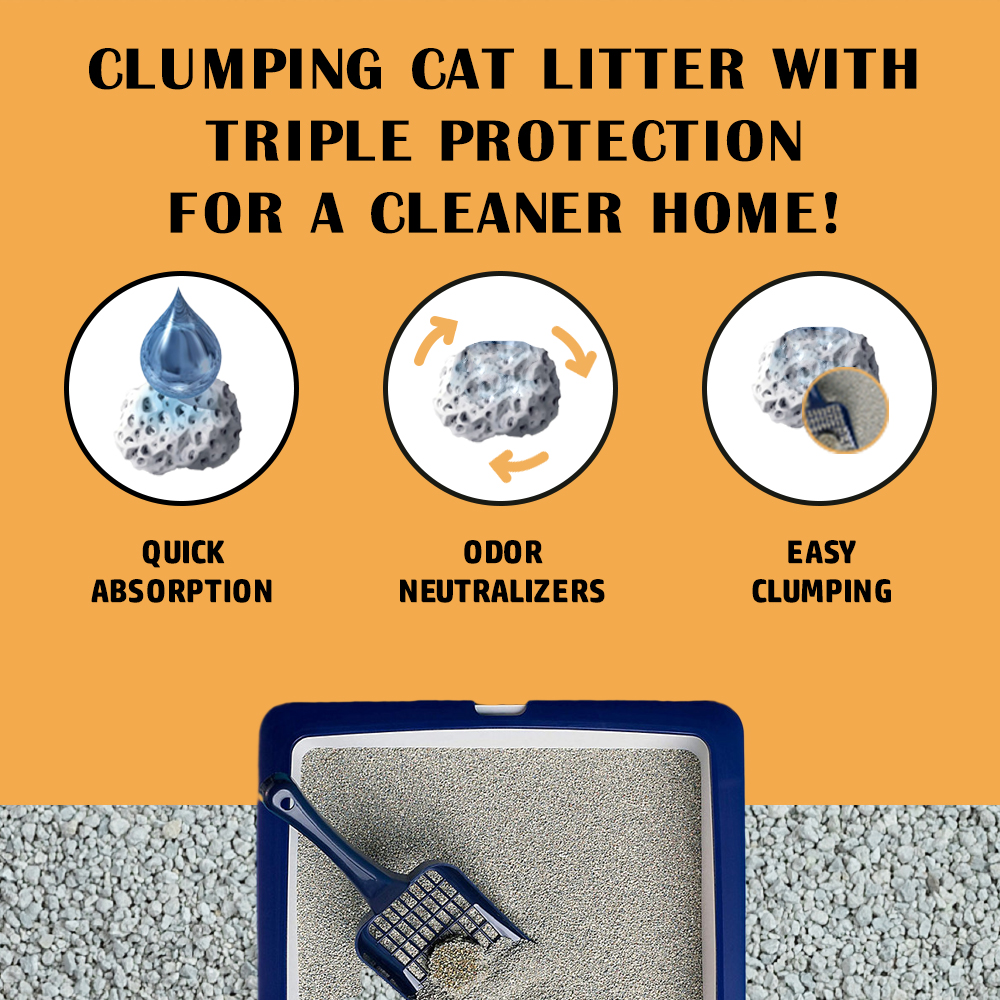 Smudges Eco cat Bentonite Clumping Cat Litter 20 Kgs-Lemon Scented