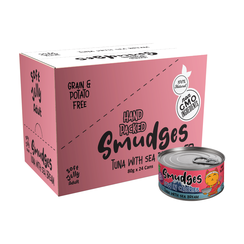 Smudges Adult Cat Tuna Flakes With Sea Bream in Soft Jelly 80g