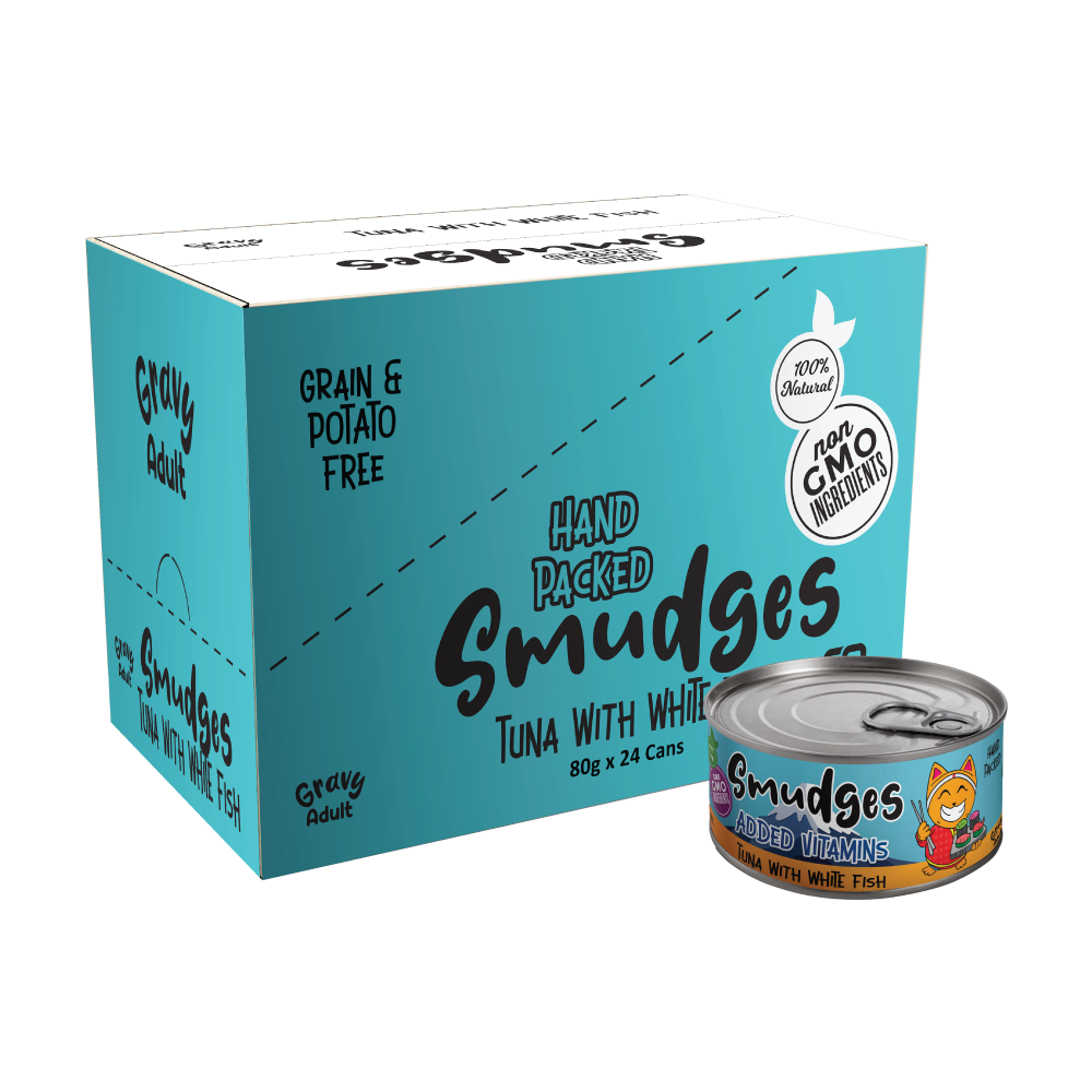 Smudges Adult Cat Tuna with White Fish in Gravy 80g
