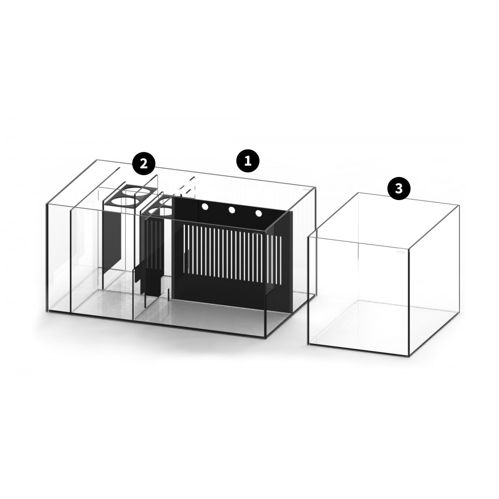 Waterbox Crystal Peninsula 6026+ Cabinet- L 150Cm X W 65Cm X W 60Cm-Black