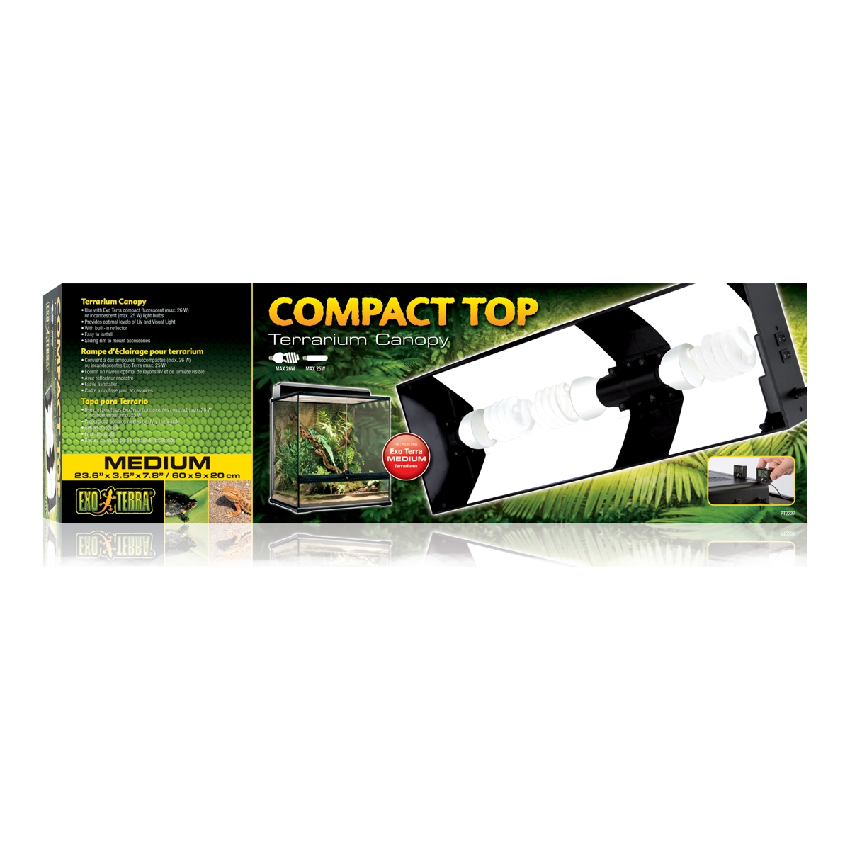 Compact Fluorescent 3 Light Canopy-60cm