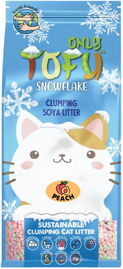 NutraPet Tofu Snowflake Clumping Cat Litter Peach - 7 Liters