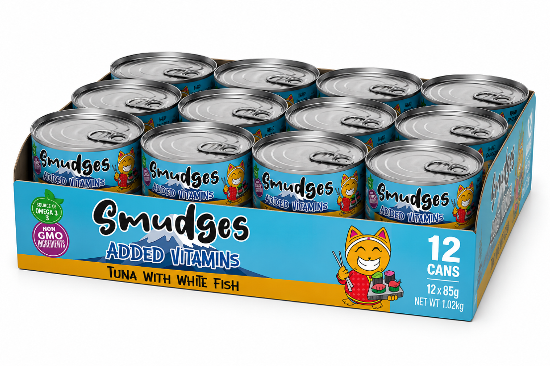 Smudges Adult Cat Tuna with White Fish in Gravy 80g Pack of 12