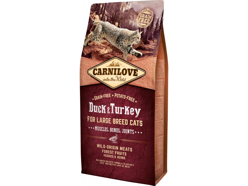 Carnilove Duck & Turkey For Large Breed Cat dry Food 6kg